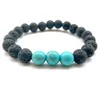 Hot Lava Rock Perles Bracelets 8 mm Mode Pierre Naturelle Charme Bijoux Pierre Intempérie Poignets Bracelets 2 Styles Turquoise Bracelet