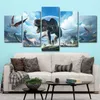 Canvas Painting Home Decor Wall Art Framework 5 Pieces Jurassic Park Dinosaurs Pictures For Living Room HD Prints Animal Poster3136317