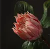 3 pçs bela áfrica artificial protea cynaroides flores de seda ramos para outono casa decoração de casamento grinaldas plantas floral5929082