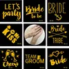 Ny brudteam brudtärna Team tillfälligt tatuering Bachelorette Party Sticker Decoration Bride To Be Bridal Party Supplies