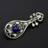DIY accessories thick gold-plated retro hollow brooch brooch pin chest brooch semi-finished pearl empty tray jewelry