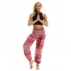 Yoga pantolon kadınlar gevşek artı dörtlü fener spor yoga pantolon etnik tarzı elastik dans pantolon fit yüksek bel plaj pantolon drop shipping