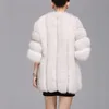 S-4XL plus size Winter New fashion Fake fox fur jacket women's Furry stitching thicker warm Faux fur coat wj1231