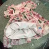 Vêtements pour enfants printemps été princesse robe de bal Rose robe imprimée florale robes de soirée mode enfant fille Dresses7076825