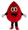 2018 Hot sale red blood drop mascot costume cartoon character fancy dress EMS free shipping