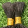 Trança de cabelo solto em massa, 100g de cabelo humano para trança em massa, sem fixação, 1 peça, brasileiro não processado, encaracolado solto