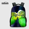 17 Inch Large Capacity Backpack For Laptop Notebook High Class Students School Bag Bookbags Cute Parrot Animal Printed Mochila Rucksack Pack
