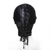 Fetish bondage seksspeeltjes hoofddeksels met mond bal gag bdsm erotische lederen sex kap voor mannen volwassen games sex sm masker voor koppels S924