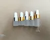 1000 stks 1ml 2 ml 3 ml matte glazen druppelaarflessen voor essentiële olie Mini parfum Sampling draagbare flessen Mini parfum drop-injectieflacons