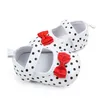 Dots Baby Bebe Shoes First walkers Newborn Soft Sole Shoes Bowknot Infants Girls Princess Shoes