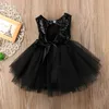 Zurück aushöhlen kleine Mädchen Kleider Mode Patchwork Online Shopping Prinzessin Tüll Pailletten Ballkleid 180324011108911