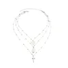 Believe Madonna Kreuz Halskette Silber Gold Madonna Mehrschichtige Halsketten Choker Anhänger Modeschmuck für Frauen Geschenk