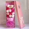 9 ours poupée rose savon bouquet coffret cadeau saint valentin cadeau d'anniversaire fleur de savon en gros