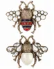 꿀벌 브로치 크리스탈 다이아몬드 꿀벌 핀 브로치 아연 합금 라인 석 패션 여성 곤충 스웨터 핀