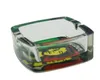 Stickers Glass Ashtray Caliber 95mm Square Glass Ashtray