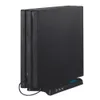 Freeshipping Professional Vertical Stand Type Game Disc Storage Holder USB Charging Stand With Cooling Fan For PS4 PRO Black