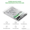 Hard Drive USB 3.0 SATA External 2.5 inch HDD SSD Enclosure Box Transparent Case Cover