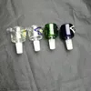 Pfeifen Aeecssories Glas-Wasserpfeifen Bongs Gebogener Haken farbiger Brillenkopf