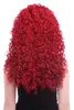 Brave Merida Harajuku Curly Red Wave Wavy Long Hair Women Halloween Cosplay Wig