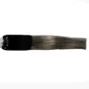 Brazilian Straight Remy Hair Ombre Loop Micro Ring Human Hair Extensions Bundles Micro Bead Hair 10"-26" Natural Colors