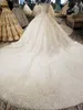 Abiti da sposa dell'Impero di Dubai Abiti da sposa vintage in pizzo con applicazioni di cristallo Abito da sposa arabo Tassel Robe De Mariee 2023