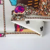 デザイナースカーフアクセサリー60cm*60cm Twill Silk Euro Style Women Square Scarf Anchor Boat Print Scarves Spring and Foulard Foulard Fashion Shawls Kerchief