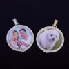 Custom Made Photo Medallions Ketting Hanger met 4mm Tennis Chain Gold Silver Color Cubic Zirkoon Heren Hip Hop Sieraden