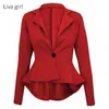 Fashion Women's One Button Slim Casual Business Blazer Terno Casaco Casaco Outwear Y3