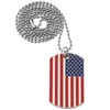 American Flag Pendants Halsband Party Supplies rostfritt stål Militär armé Tag Trendy USA Symbol för män smycken1203491