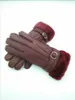 Wysokiej jakości kobiety wełniane rękawiczki zimowe ciepłe rękawiczki oryginalne skórzane kobiety mody 3257495