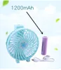 Fällbar handfläktar Batteristyrd uppladdningsbar handhållen Mini-fläkt Electric Personal Fans Hand Bar Desktop Fan med Retail Package