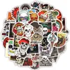 50 stks Punk Skull Vinyl Stickers Bomb Horror Doodle Auto Decals Waterdicht voor DIY Laptop Skateboard Gitaar Fiets Motorfiets Decoratie Geschenken