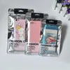 13.5*24cm clear/silver seal zipper plastic bag pack retail packaging bags for iphone xs max xr 8 6s case package with hole