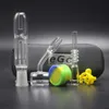 CSYC NC007 Kit per fumatori 10mm 14mm 18mm Mini tubo di vetro con quarzo Banger Nail Dab Straw Oil rig Bong per acqua in vetro