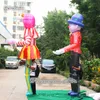 Walking Inflatable Lollipop Girl Puppet Suits 3.5m Blow Up Christmas Candy Girl Costume With Sweet Smile For Parade Show