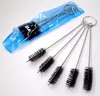 Mini tubi dell'acqua della spazzola per la pulizia strumenti per la pulizia della spazzola del tubo di vetro per accessori per fumatori con set da 5 pezzi