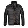 Men's Jackets Brand And Coats 4XL PU Patchwork Designer Men Outerwear Winter Fashion Male Clothing SA004