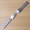 Silverarmband Solid rostfritt stål Watch Band Justerbar strap Metal Högkvalitativ Watchband 18mm 20mm 22mm 24mm Mens Womens2030