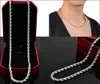 KASANIER 4 MM largeur 16 pouces-24 pouces argent corde chaînes collier argent mode bijoux haute qualité livraison gratuite