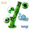 Hottest Dabbing Glass Bongs Hookah Straight Silicone Smoking Pipe 2pcs Beaker Silicone bong water pipes DAB Rig with 14MM Glass Bowl