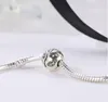 2017 Fit Sterling Silver Armband Crystal Leaf Charms Pärlor European Stopper Clip Lock Charm Pantor Pandora Bracelet Smycken Resultat Xmas