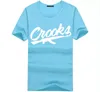 Crooks and S T-shirts Men krótkie rękawowe bawełniane mody mody T-shirt Letter Mężczyzna T-THIRT TOPS TEE SHIRTS S-3XL9212783