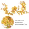 Konstgjorda Silkblad Multicolor Hösthöstfönster Höstlöv Garland Maple Leaf Vine Fake Lövverk Hem Garden Decoration Wreaths