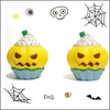 New Kawaii PU Simulation Pumpkin ice cream Squishy Slow Rising Halloween Squeeze toys Decompression Kids Toy cartoon Novelty Items