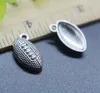 Bütün 100 pcs rugby futbol takıları kolye retro mücevher yapımı diy anahtarlık antik gümüş kolye bilezik küpeler için 17 1271w