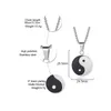 Zilveren kleur titanium staal yin yang tai chi patroon ronde hanger ketting voor mannen vrouwen mode-sieraden