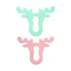 Deer Massaggiagengive Silicone Testa di alce Massaggiagengive Baby Dentizione Giocattolo Food Grade Silicone Ciondolo masticabile Dentizione Accessorio per allattamento Doccia Regalo