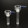 Diapositives mâles en verre en gros et style de tasse à vin à tige femelle avec tige simple en caoutchouc noir pour tuyaux en verre bong en verre d'eau