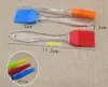 200 adet / grup HıZLı KARGO Kristal kolu 17 cm Longth Silikon BARBEKÜ Yağ Fırça Temizleme Fırçaları Mini Yağ barbekü fırçası araçları Rastgele renk