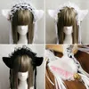 Fest Fancy Dress Pannband Fluffy Cat Fox Ears Spetsband Tofsar Bell Pannband Anime Servitris Maid Devil COS Kostym Xmas Rekvisita